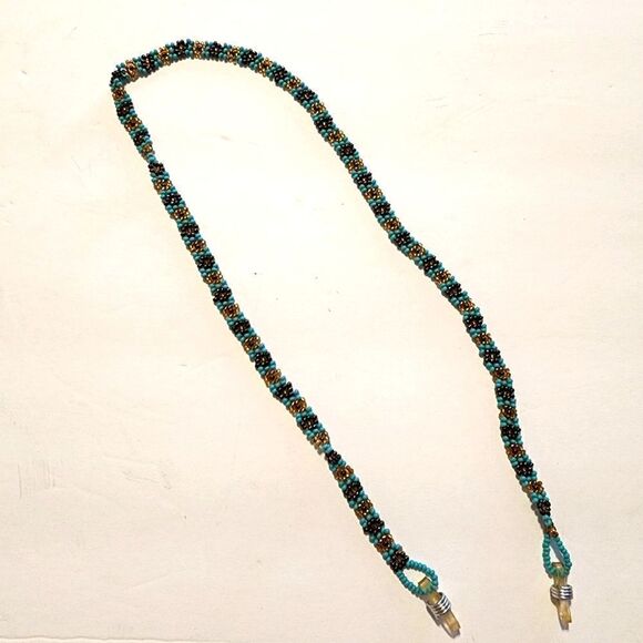 Handmade Crocheted Beaded Eyeglass Lanyard - Picture 1 of 7